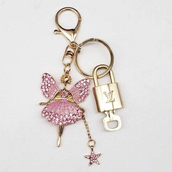 Authentic Louis Vuitton Lock & Key with unbranded Bagcharm, Keycharm, Keychain - Picture 1 of 6